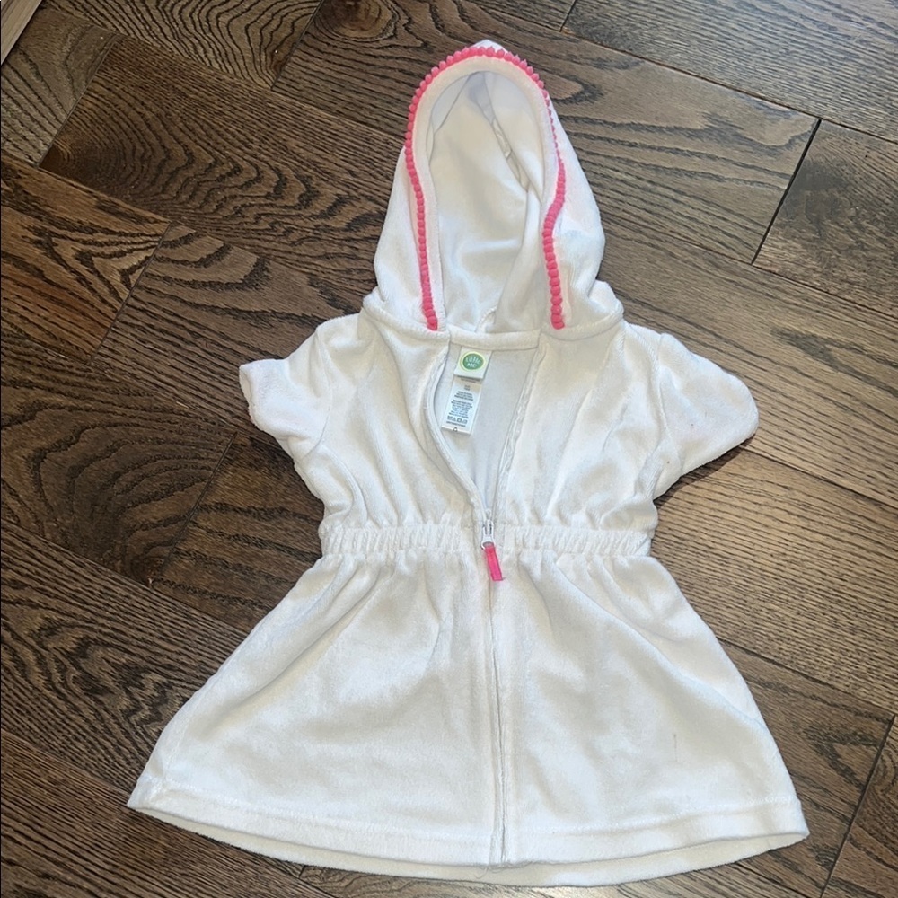 Little Me Baby Girl Hooded Terry Swim Cover-Up - 18M